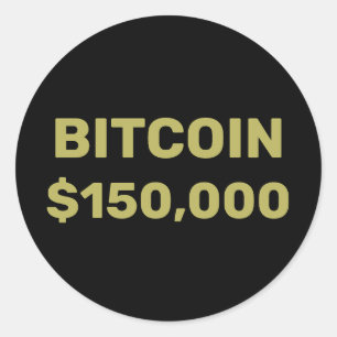 Sticker Rond Célébration de Bitcoin à 150000