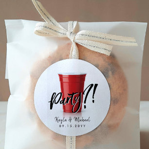 Sticker Rond Célébration de la Coupe Rouge