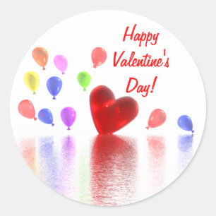 Sticker Rond Célébration de la Saint Valentin
