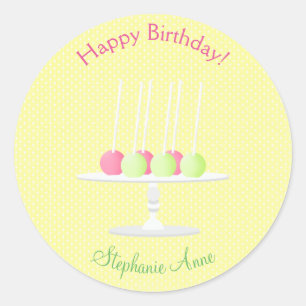 Sticker Rond Célébration du gâteau de Ballerina