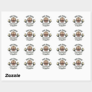Sticker Rond Célébrer 100 jours d'école-