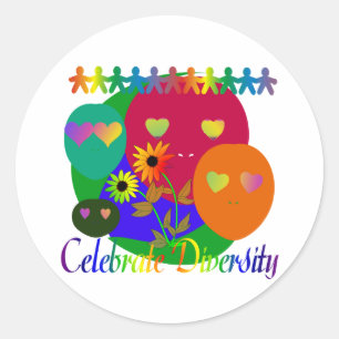 Sticker Rond Célébrer la diversité