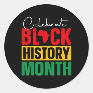 Sticker Rond Célébrer le Mois de l'histoire des Noirs African B
