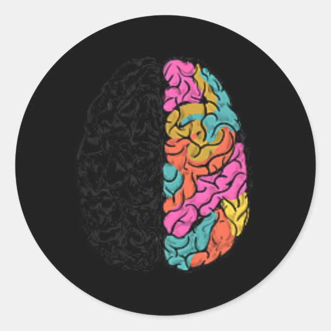 Sticker Rond Célébrer L'Esprit De Toutes Sortes Neurodiversité  (Devant)