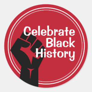 Sticker Rond Célébrer l'histoire noire Inspirational Red