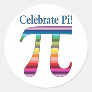 Sticker Rond Célébrer Pi Rainbow.png