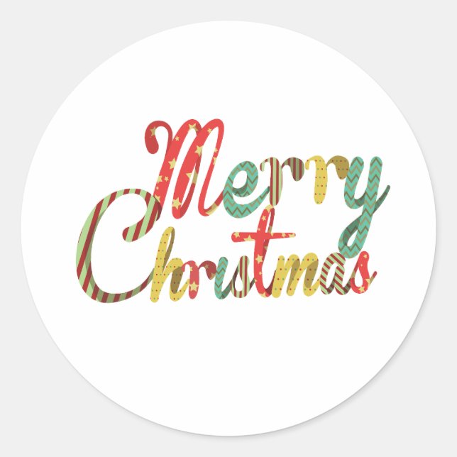 Sticker Rond Célébrez la magie de Noël (Devant)