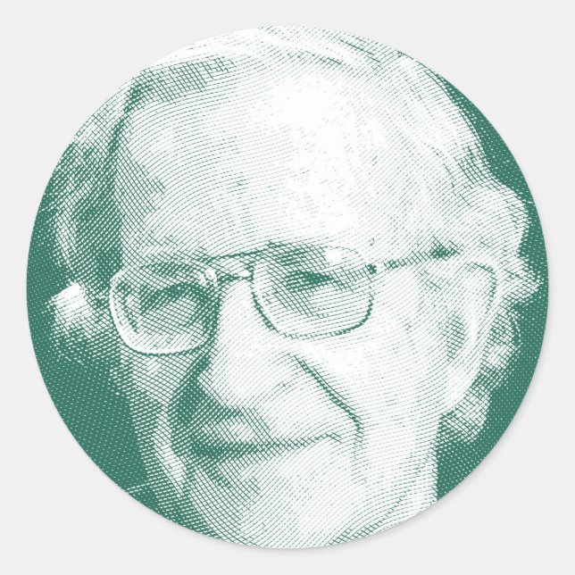Sticker Rond célébrités noam chomsky 2 (Devant)