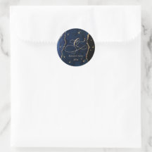  Celestial Blue Quinceanera Midnight Stars Moon 