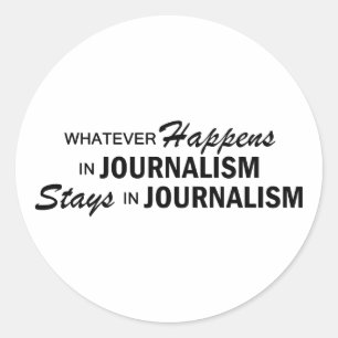 Sticker Rond Celui qui se produise - journalisme