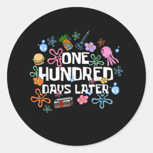 Sticker Rond Cent Jours Plus Tard 100E Jour D'École