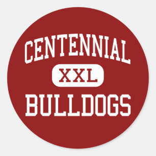 Sticker Rond Centenaire - Bulldogs - Haut - Pueblo Colorado