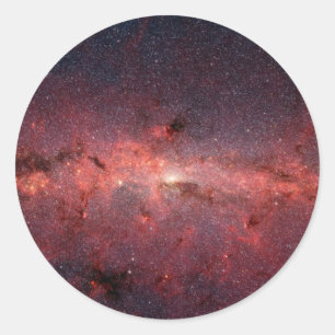 Sticker Rond Centre galactique de manière laiteuse, étoiles,