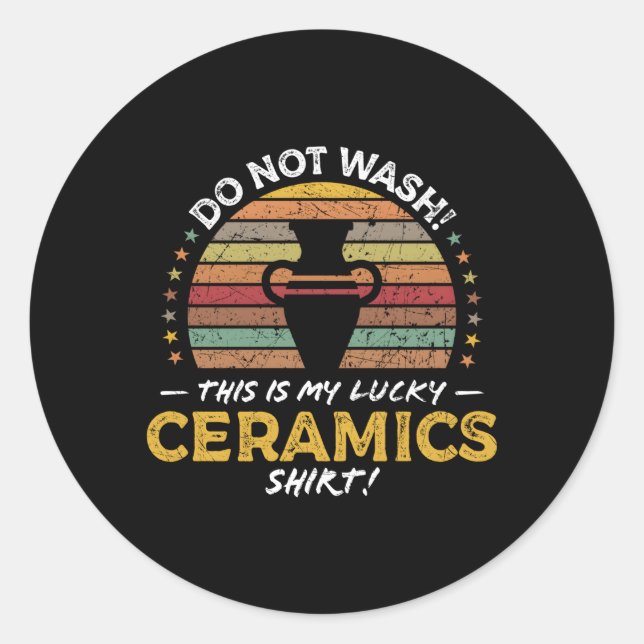 Sticker Rond Céramique Kiln Pottery Clay Citation de sculpture (Devant)