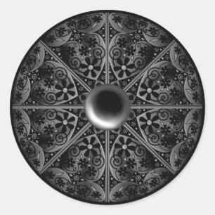 Sticker Rond Céramique noir