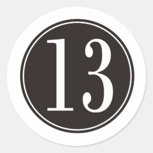 Sticker Rond Cercle #13 noir (avant)