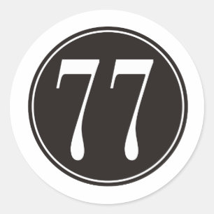 Sticker Rond Cercle #77 noir