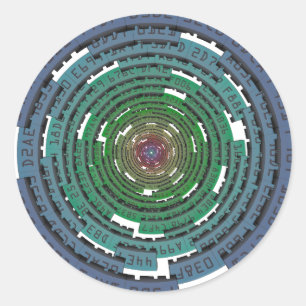 Sticker Rond Cercle de chiffrement - VERROUILLÉ