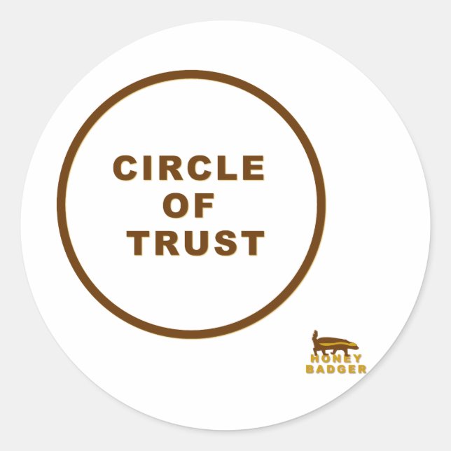 Sticker Rond cercle de confiance des blaireaux (Devant)