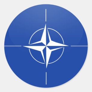 Sticker Rond Cercle de drapeau de qualité de l'OTAN