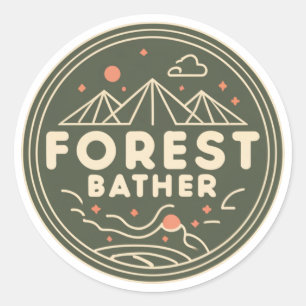 Sticker Rond Cercle de la brume forestière