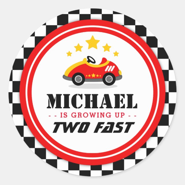 Sticker Rond Cercle de la course rapide (Devant)