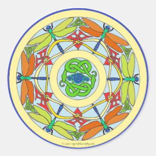 Sticker Rond cercle de libellule