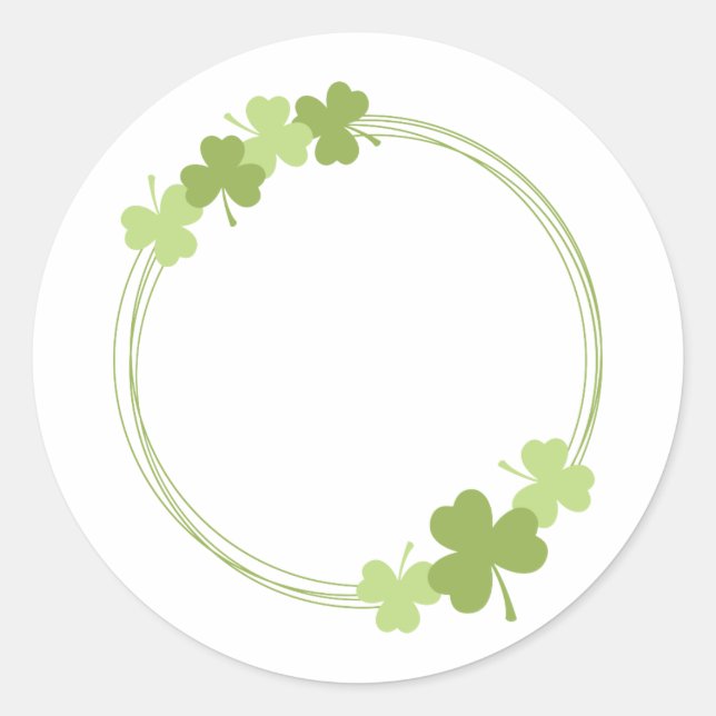 Sticker Rond Cercle de trèfle (Devant)