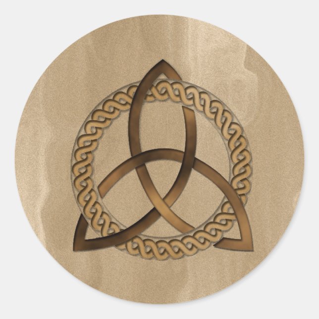 Sticker Rond Cercle de trinité triquetra celtique (Devant)