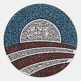 Sticker Rond Cercle d'Obama