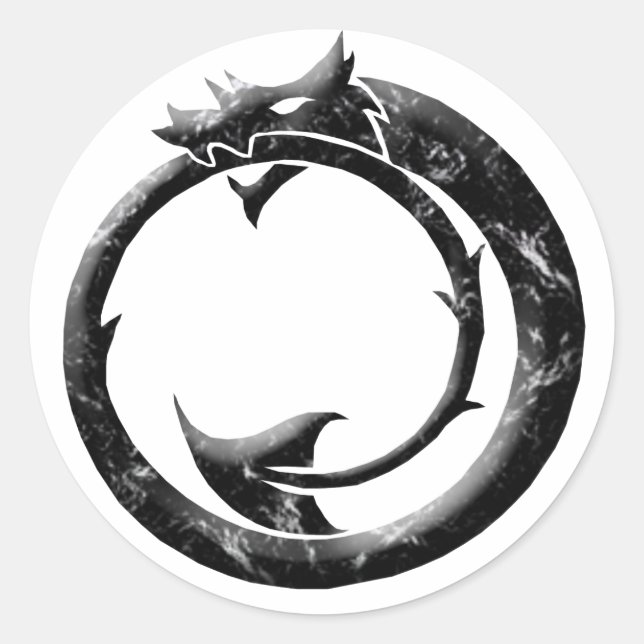 Sticker Rond Cercle Dragon (Devant)