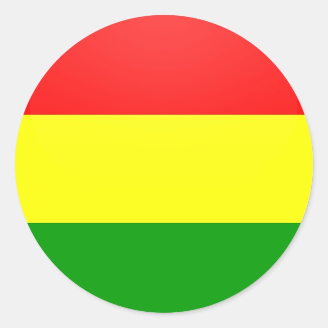 Sticker Rond Cercle du drapeau de la qualité Bolivie (Devant)