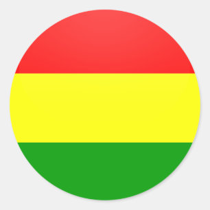 Sticker Rond Cercle du drapeau de la qualité Bolivie