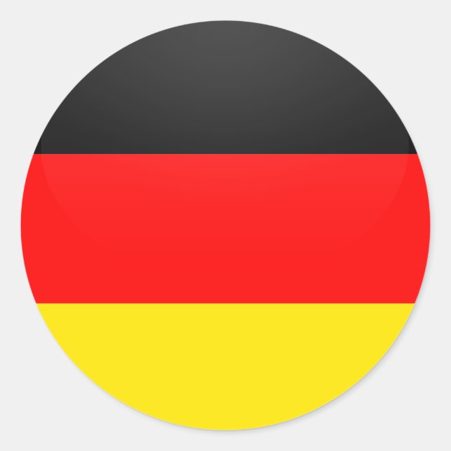 Sticker Rond Cercle du drapeau de qualité allemande (Devant)