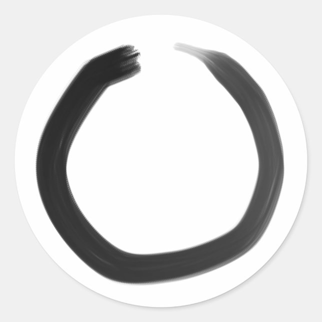 Sticker Rond Cercle Enso Bouddhiste Zen (Devant)