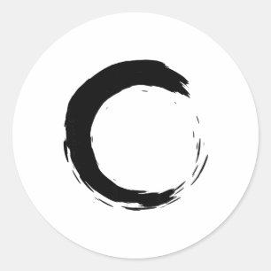 Sticker Rond Cercle Enso de méditation Bouddha Bouddhiste plein