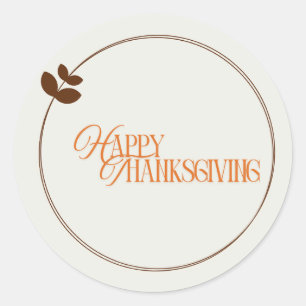 Sticker Rond cercle feuille de bon thanksgiving