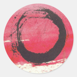 Sticker Rond Cercle magenta Zen