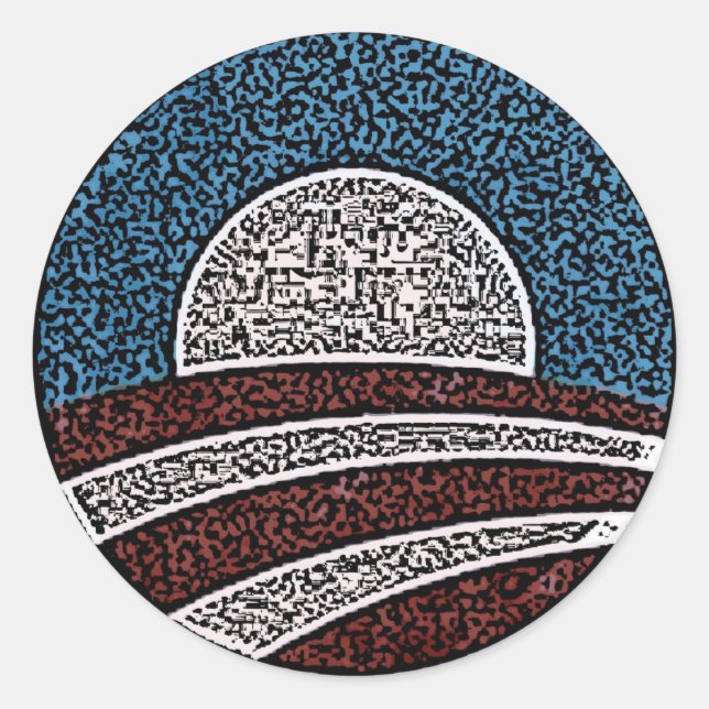 Sticker Rond Cercle Obama (Devant)