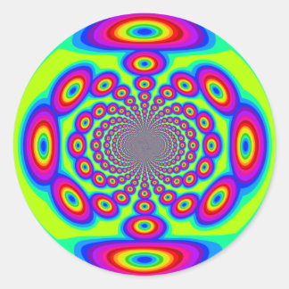 Sticker Rond Cercles arc-en-ciel