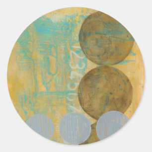 Sticker Rond Cercles Brown et gris foncés avec des nombres