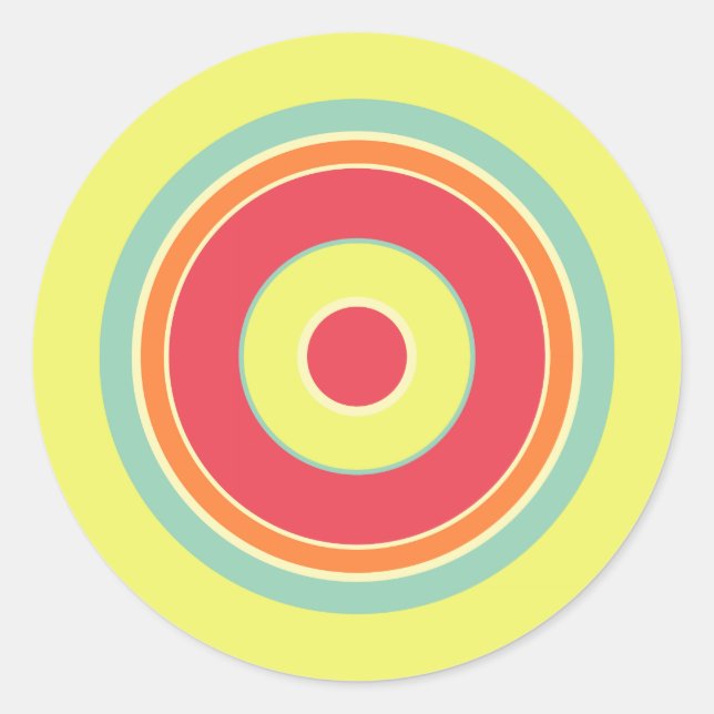 Sticker Rond Cercles colorés 01 (Devant)