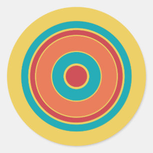 Sticker Rond Cercles colorés 05