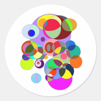 Sticker Rond Cercles colorés pour vous rendre heureux