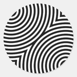 Sticker Rond Cercles concentriques qui se chevauchent