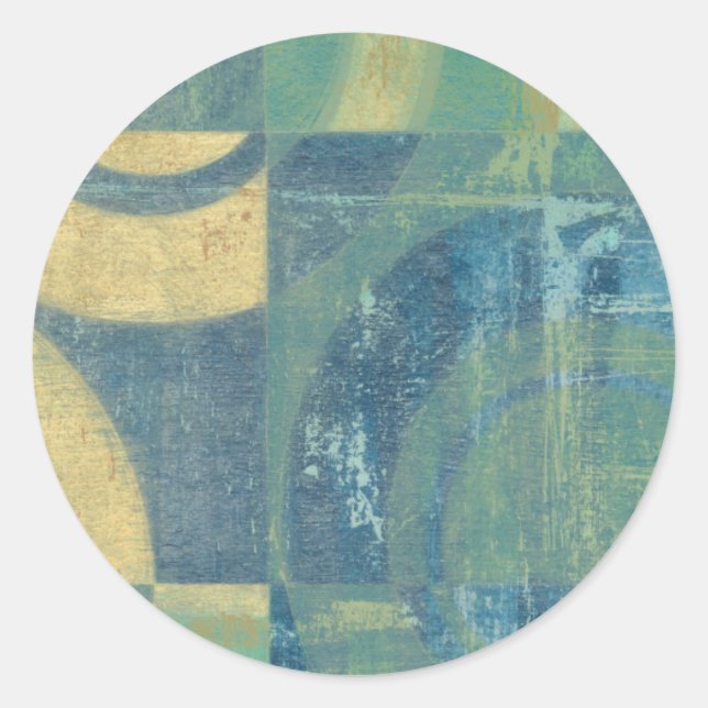 Sticker Rond Cercles et panneaux multicolores (Devant)