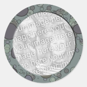 Sticker Rond cercles gris modèle