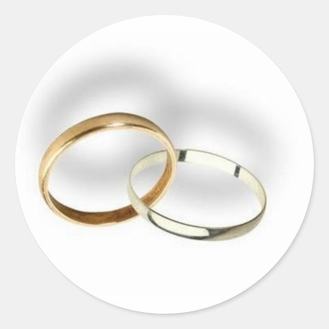 Sticker Rond Cercles mariages...Sceau d'enveloppe (Devant)