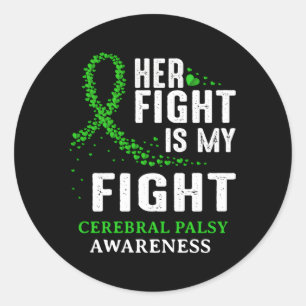 Sticker Rond Cérébral Palsy Cp Sensibilisation Cerveau Dommages
