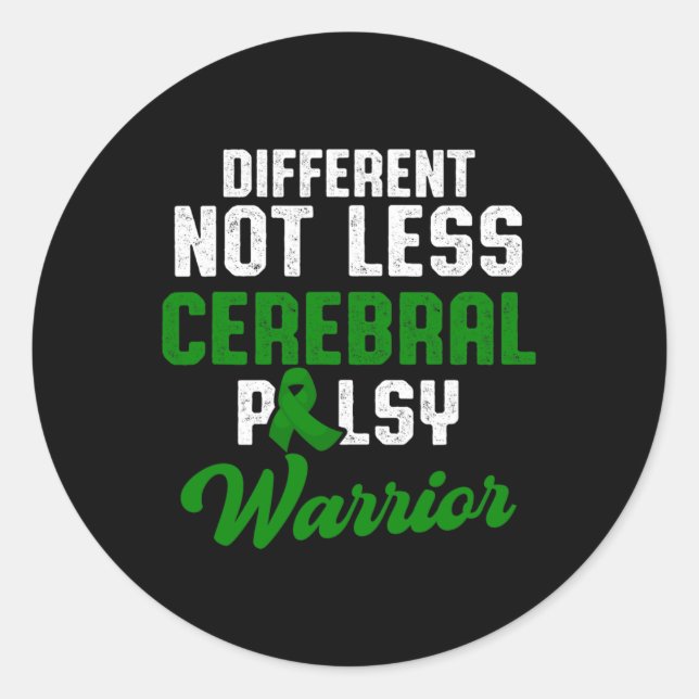 Sticker Rond Cérébral Palsy Cp Sensibilisation Fier Guerrier Su (Devant)